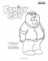 Coloring Griffin Peter Guy Family Fun sketch template