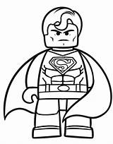 Lego Coloring Pages Boys Superman sketch template