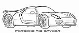 Porsche 918 Spyder Coloring Printable Pages Kids Gt3 Description Coloringonly sketch template