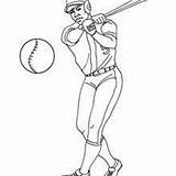 Bateador Beisbol Deportes Haciendo Pelota Bate Swing Jugador Partido Ate sketch template