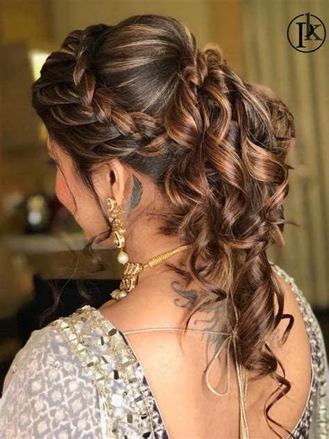 Indian Hairstyle For Engagement Party Wavy Haircut