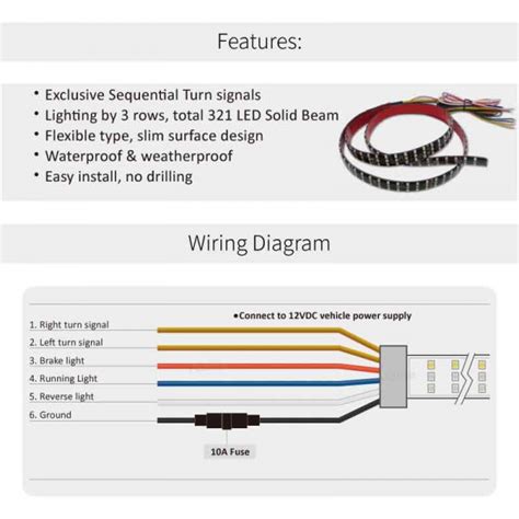 led tail light strip wiring diagram