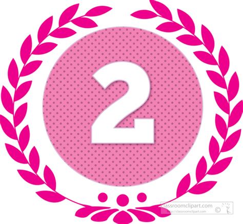 numbers clipart wreath number   pink classroom clipart
