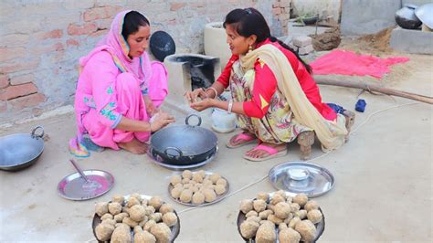 Laddu For Diwali Made By Punjabi Village Women🥰 Indian