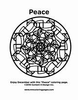 Coloring Pages Mantra Peace Mandalas sketch template