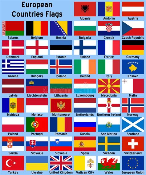 de europese vlaggen van landen royalty vrije illustratie vlaggen vlag aardrijkskunde