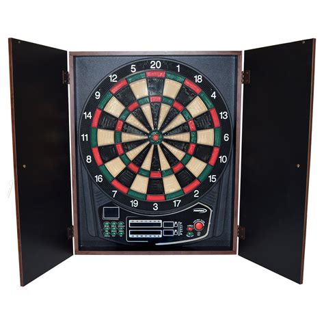 halex omega electronic dart board  cabinet set dart boards  hayneedle