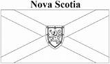 Scotia Nova Flag Coloring Pages Flags Provinces Canada sketch template