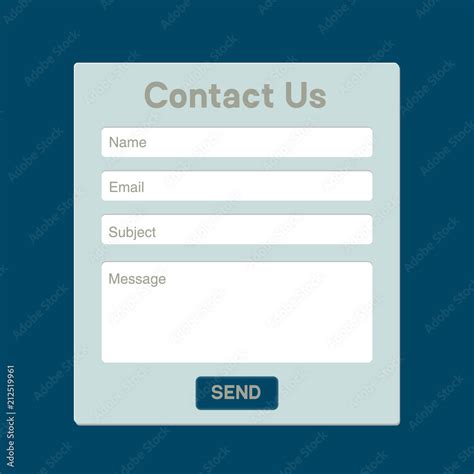 simple contact  form modern templates web site design  blue background vector template