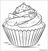 Cupcake Pages Coloring Color Online sketch template
