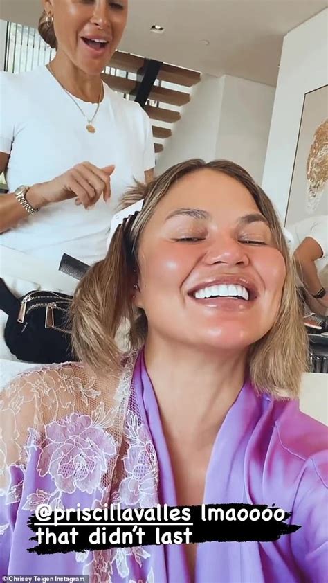 Chrissy Teigen Goes Back To Long Locks With Hair Extensions After