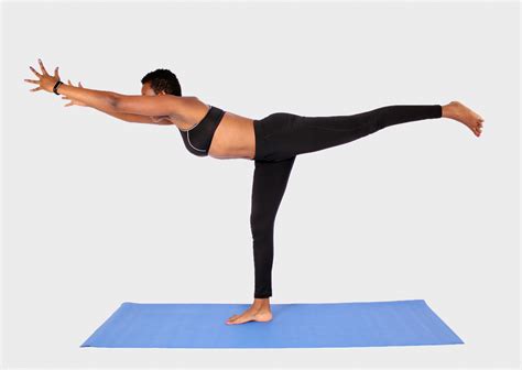 young woman  balance yoga pose