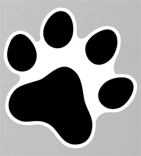 black paw print sticker zazzlecom ecologia