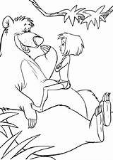 Jungle Book Coloring Pages Mowgli Bear Printable Animals Perfectly Understand Each Brown Other Raskrasil sketch template