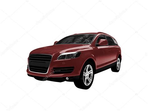 isolated red car front view  stock photo  fckncg
