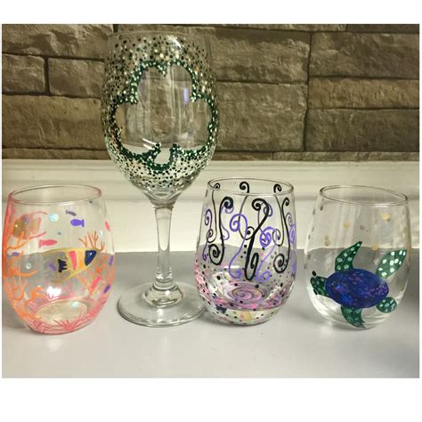 Diy Painted Wine Glasses Diy Wine Glasses Painted Painted Wine