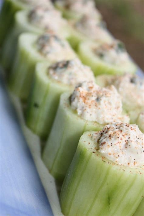 stuffed cucumbers this is a great way to use up your bountiful harvest chicken curry salad