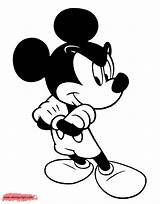 Mickey Mouse Coloring Pages Crossed Arms His Disneyclips Misc Standing sketch template
