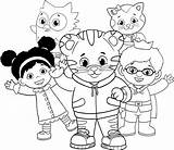 Tiger Daniel Coloring Pages Printable Print Kids Sheets sketch template