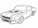 Mustang Coloring Pages Printable Kids Car Print sketch template