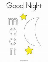 Coloring Night Good Moon Noodle Built California Usa Print Twistynoodle sketch template