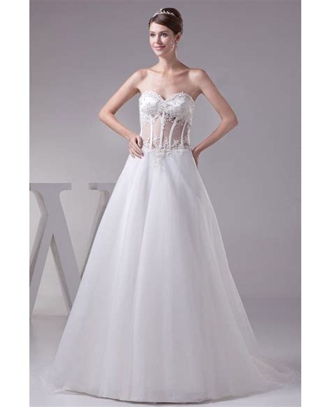 Sexy Corset See Trough Lace Aline Wedding Dress Custom Oph1294 224 9