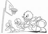 Pages Basketball Color Duck Kids Donald Fun sketch template