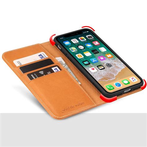 shieldon iphone  wallet case  genuine leather cover iphone  case  magnet closure