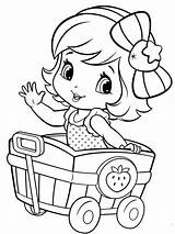 Coloring Pages Strawberry Girl Shortcake Little Baby Girls Printable Kids Print Para Colorir Cartoon Disney Colouring Desenhos Sheets Friends Wagon sketch template