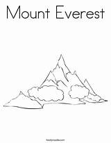 Everest Mount Coloring Worksheet Himalaya Mountain Kids Pages Mountans Sheet Printable Drawings Vbs Twistynoodle Sketch Children Favorites Login Add Noodle sketch template