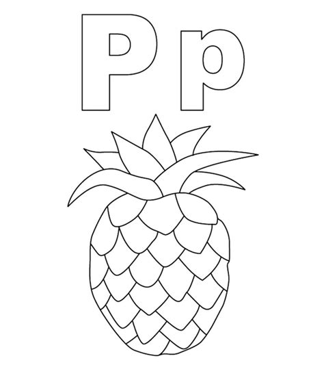 top   printable letter p coloring pages