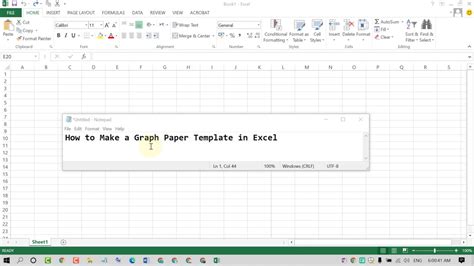 create graph paper template  excel youtube