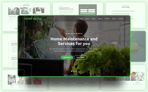 home service website template wlayouts