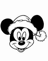 Mickey Christmas Mouse Coloring Pages Disney Santa Color Hre Crayons Hello Fans Sure Ready Make Hat sketch template