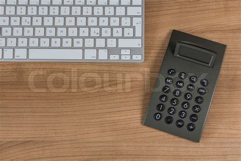 keyboard  calculator  desktop stock image colourbox