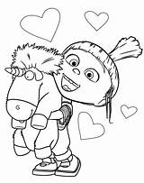 Unicorn Coloring Pages Despicable Minion Color Getcolorings Printable Print sketch template