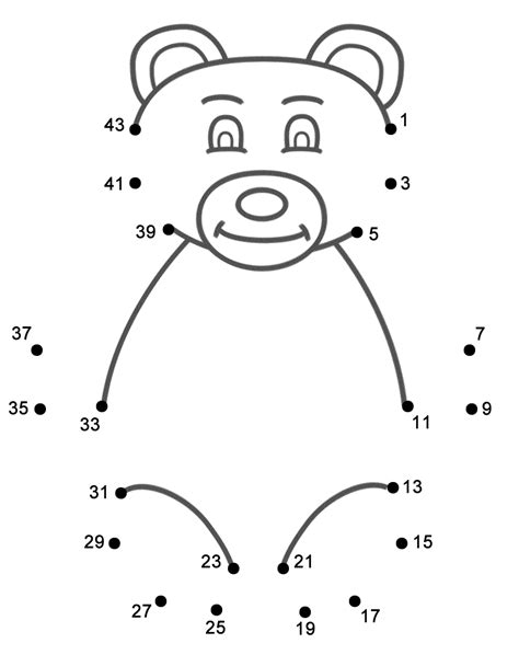 preschool teddy bear activities teddy bear connect  dots count