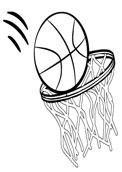 coloring pages basketball  net coloring page