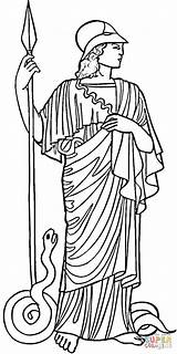 Athena Colorare Disegni Atenea Athene Zeus Bambini Romano Romanos Imperio Ausmalbilder Antiga Atena Griega Griechische Clipart sketch template