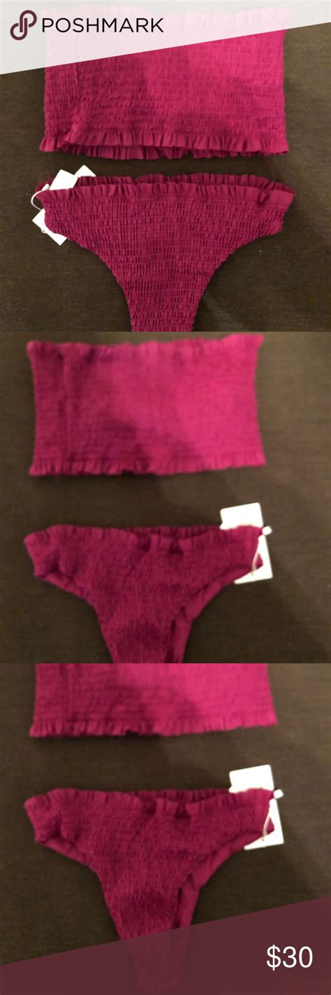 Nwt Two Piece Bikini Boutique Purple Swimsuit Fashion Bikinis
