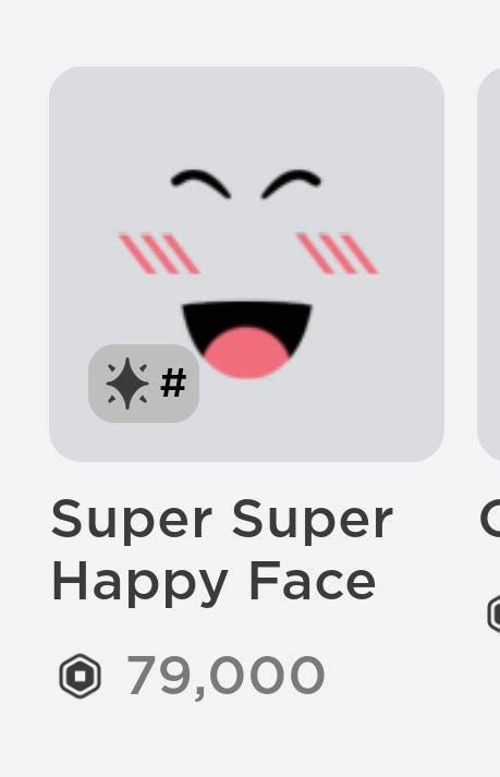 Roblox Limited Super Super Happy Face Sshf Etsy