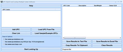 upc search  lookup multiple codes software