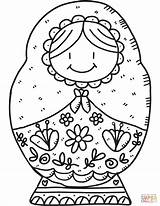 Matryoshka Russa Bambola Matrioska Ausmalbild Matrjoschka Russische Puppen Bambolina Kategorien sketch template