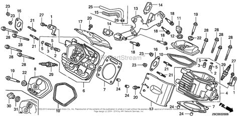 honda engines gxu qxf engine jpn vin gcark  parts diagram  cylinder head