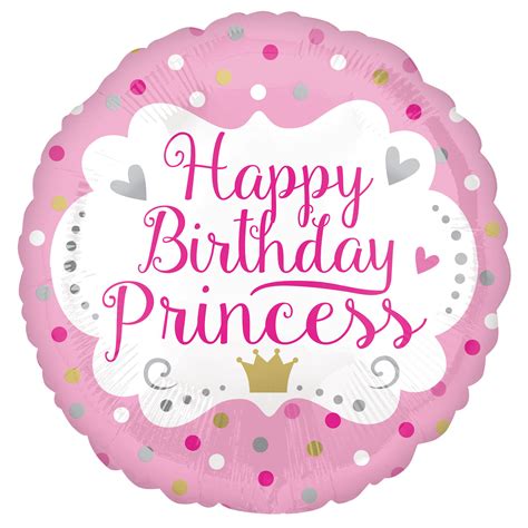 Happy Birthday Princess 18 Foil Balloon Ebay