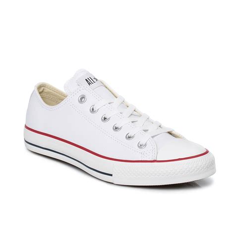 converse white lt ct leather trainers unisex size   ebay