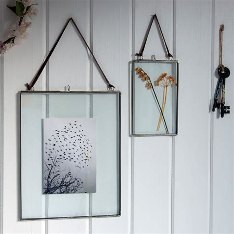 Glass Hanging Frame In Silver 25x20cm Rex London