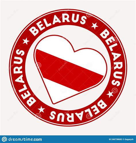 belarus hartvlag badge vector illustratie illustration  bagage