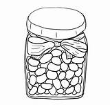 Bean Coloring Jelly Jar Coffee Beans Drawing Empty Pages Getdrawings Baked Getcolorings Printable Mr sketch template