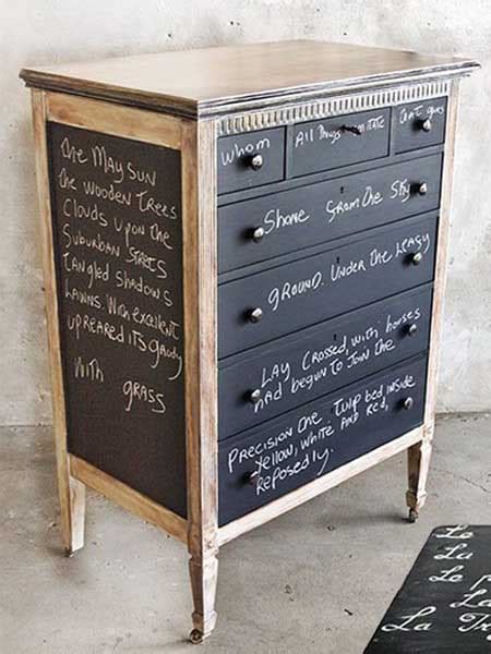 chalkboard paint  dressers modern furniture painting